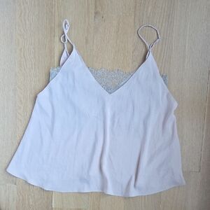 Anthropologie Soft Pink Lace Cami